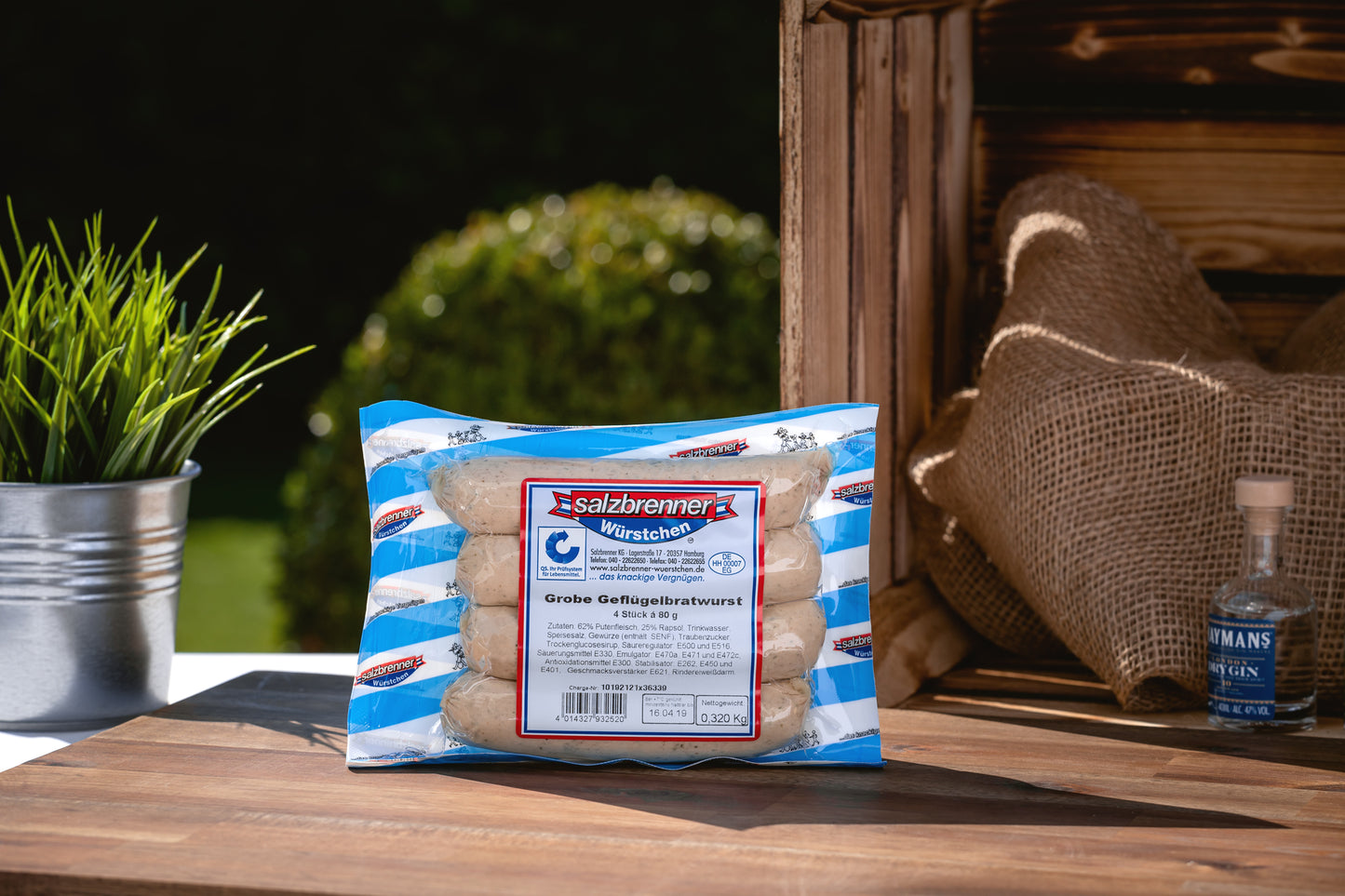 Grobe Geflügelbratwurst (4x80g)